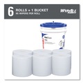 Cleaning & Janitorial Supplies | WypAll 06001 12 in. x 6 in. Power Clean Wipers for WetTask Customizable Wet Wiping System with 1 Bucket - Unscented (300/Carton) image number 1