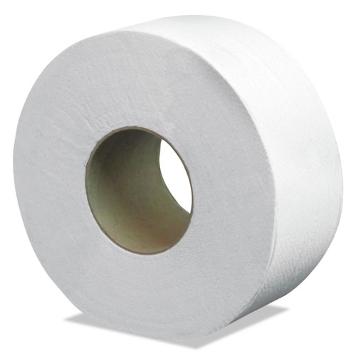 Toilet Paper | Cascades PRO B080 2-Ply 3.3 in. x 500 ft. Septic Safe Jumbo Bath Tissues - White (12 Rolls/Carton) image number 0