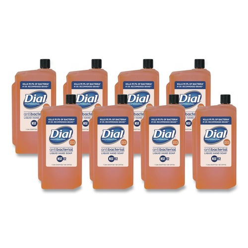 Cleaning & Janitorial Supplies | Dial Professional 84019 1 Liter Gold Antibacterial Liquid Hand Soap (8/Carton) image number 0