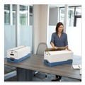 Mothers Day Sale! Save an Extra 10% off your order | Bankers Box 0070503 15.25 in. x 19.75 in. x 10.75 in. STOR/FILE Medium-Duty Strength Storage Boxes for Legal Files - White/Blue (4/Carton) image number 4