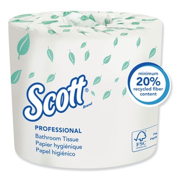 Scott 2-Ply Septic Safe Essential Standard Roll Bathroom Tissue for Business - White (550/Roll)