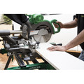 Miter Saws | Factory Reconditioned Hitachi C10FSHPS 10 in. Sliding Dual Compound Miter Saw with Laser Guide image number 3