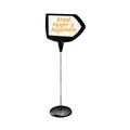 Office Jansan | MasterVision SIG01010101 25 in. x 17 in. Board 63 in. High Steel Frame Floor Stand Arrow Sign Holder - White/Black image number 3