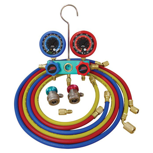 | ATD 3695 Deluxe Dual Aluminum A/C Manifold Gauge Set image number 0