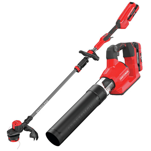 Craftsman 60V Brushless Lithium Ion Cordless Trimmer and Blower Combo Kit with 2 2.5 Ah Batteries