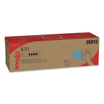 WypAll L30 POP-UP Box 9.8 in. x 16.4 in. Towels - White (120/Box, 6 Boxes/Carton)
