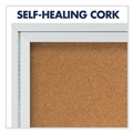  | Quartet 2366 Enclosed Bulletin Board, Natural Cork/fiberboard, 72 X 36, Silver Aluminum Frame image number 2