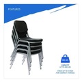  | Iceberg 64111 Rough n Ready 17.5 in. Seat Height Supports Up to 500 lbs. Stack Chair - Black Seat/Back/Base (4/Carton) image number 6