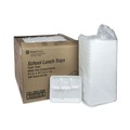 Food Service | Pactiv Corp. YTH10500SGBX 5 Compartment 8.25 in. x 10.5 in. x 1 in. Foam School Trays - White (500/Carton) image number 2