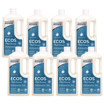ECOS 40 oz. Automatic Dishwasher Gel Bottle - Free and Clear (8/Carton)