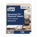 Paper Towels and Napkins | Tork 806700 Xpressnap 6.5 in. x 8.4 in. 2-Ply Interfold Dispenser Napkins - Natural (6/Carton) image number 1