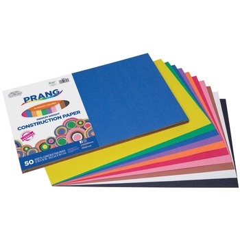 Prang 12 in. x 18 in. 50 lbs. Text Weight SunWorks Construction Paper - Assorted Colors (25 Packs/Carton)
