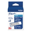 Office Jansan | Brother P-Touch TZE2312PKG Tze Standard Adhesive 0.47 in. x 26.2 ft. Laminated Labeling Tapes - Black On White (2/Pack) image number 0