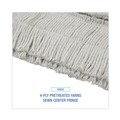 Mops | Boardwalk BWK1660CT 60 in. x 5 in. Cut-End Disposable Cotton Dust Mop Head (12/Carton) image number 5