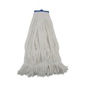 Mops | Boardwalk BWK824R 24 oz. Lie-Flat Rayon Fiber Mop Head - White (12/Carton) image number 0