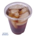 Food Service | Boardwalk BWKPET912STRAWPK 9 oz. to 12 oz. Crystal-Clear Cold Cup Straw-Slot Lids - Clear (100/Pack) image number 7