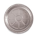 Food Service | Boardwalk BWKROUND9 Round 9 in. 48 oz. Aluminum To-Go Containers - (500/Carton) image number 1