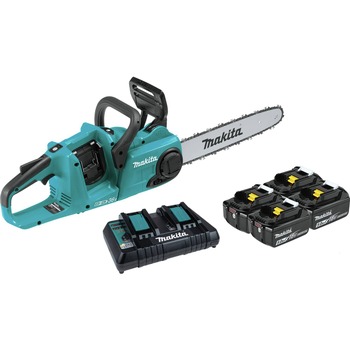 PRODUCTS | Factory Reconditioned Makita XCU03PT1-R 18V X2 (36V) LXT Brushless Lithium-Ion 14 in. Cordless Chain Saw Kit with 4 Batteries (5 Ah)