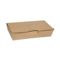 Food Trays, Containers, and Lids | Pactiv Corp. NOB02KECTE 9 in. x 4.85 in. x 2 in. EarthChoice Tamper Evident OneBox Paper Box - Kraft (100/Carton) image number 0
