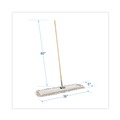  | Boardwalk BWKM365C 36 in. x 5 in. Cotton Head 60 in. Wood Handle Cotton Dry Mopping Kit - Natural (1-Kit) image number 2