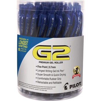 Pilot Premium G2 0.7 mm Retractable Gel Pen - Fine, Blue (36/Pack)