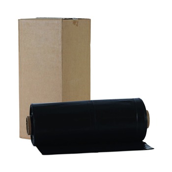 Boardwalk 60 Gallon 2.7 mil 38 in. x 63 in. Industrial Drum Liners Rolls - Black (50/Carton)