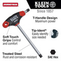 Hex Keys | Klein Tools JTH6E09 9/64 in. Hex Key 6 in. Journeyman T-Handle image number 1