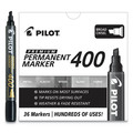  | Pilot 44144 Premium 400 Chisel Tip Black Ink Permanent Marker (36/Box) image number 0