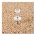 Office Jansan | U Brands 3088U06-24 0.44 in. Standard Push Pins - Clear Head/Silver Pin (200/Pack) image number 2