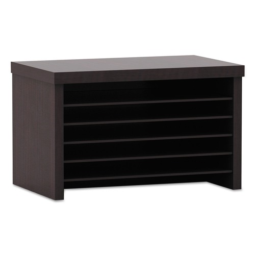 Storage Sale | Alera ALEVA316012ES Valencia Series 15.75 in. 9.88 in. x 10.88 in. Under Counter File Organizer Shelf - Espresso image number 0