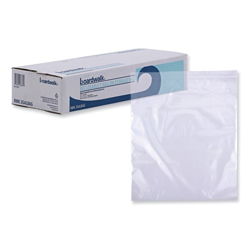 Just Launched | Boardwalk BWK2GALBAG Reclosable 2 Gallon 13 in. x 15 in. Food Storage Bags - Clear (100/Box) image number 0
