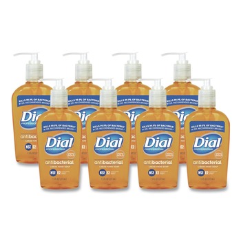 Dial Professional 84014 7.5 oz. Antibacterial Liquid Hand Soap - Gold (12/Carton)