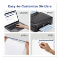 Office Jansan | Avery 11445 Index Maker 11 in. x 8.5 in. 3-Tab Print and Apply Clear Label Dividers - White (25/Box) image number 5