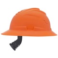  | MSA 10215833 V-Gard C1 Hi-Viz Fas-Trac III Full Brim Vented Hard Hat - Orange image number 4