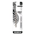 Pens | Zebra 89112 Fine 0.8 mm F-Series Conical Tip Ballpoint Stainless Steel Pen Refill - Black Ink (2/Pack) image number 0