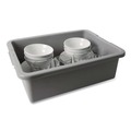 Cleaning Carts | Rubbermaid Commercial FG335100GRAY 7.13-Gallon 21.5 in. x 17.13 in. x 7 in. Bus/Utility Box - Gray image number 2