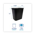 Just Launched | Boardwalk 3485202 28 qt. Plastic Soft-Sided Wastebasket - Black image number 4