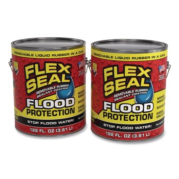 Flex Seal Products 122 oz Flex Seal Liquid Flood Protection - Dries Yellow (2/Carton)