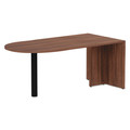  | Alera VA277236WA Valencia Series 71 in. x 29.5 in. x 29.5 in. D-Top Desk - Modern Walnut image number 2