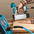 Nail Gun Compressor Combo Kits | Makita MAC100QK1 Quiet Series .5 HP 1 Gallon Oil-Free Hand Carry Air Compressor/ 18 GA Brad Nailer Combo Kit image number 20