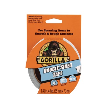 Gorilla Glue 1.4 in. x 8 yds. 3 in. Core Double-Sided Tape - Gray (1-Roll)