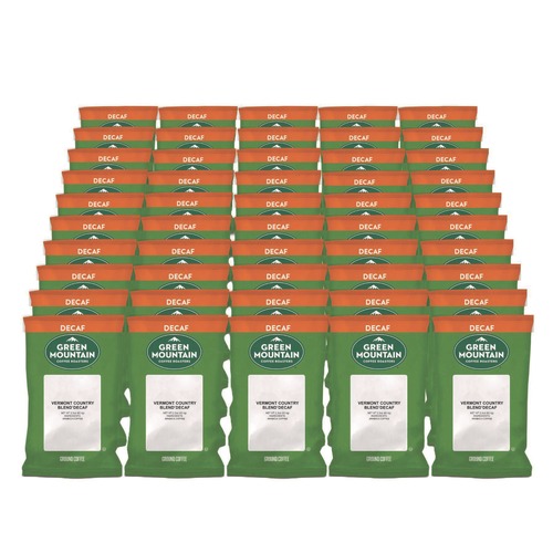 Office Jansan | Green Mountain Coffee 5000052757 2.2 oz Coffee Fraction Packs - Vermont Country Blend Decaf (50/Carton) image number 0