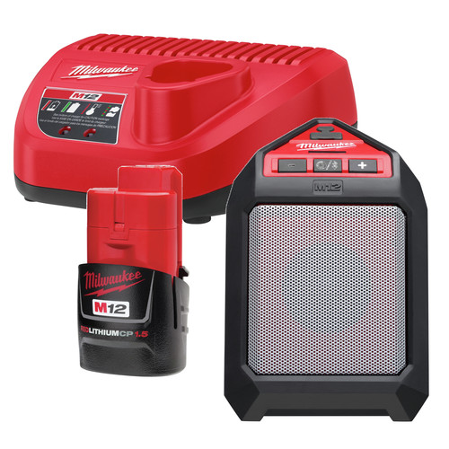 milwaukee 2891 21p m18 m12 wireless jobsite speaker kit