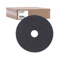 Cleaning Cloths | Boardwalk BWK4017BLA 17 in. Diameter Stripping Floor Pads - Black (5/Carton) image number 1