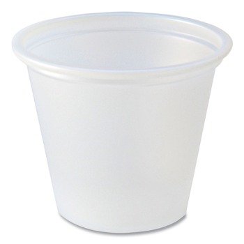 Fabri-Kal 1 oz Plastic Portion Cups - Translucent (250/Sleeve, 10 Sleeves/Carton)