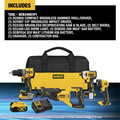 Combo Kits | Dewalt DCK449E1P1 20V MAX XR Brushless Lithium-Ion 4-Tool Combo Kit with (1) 1.7 Ah and (1) 5 Ah Battery image number 1