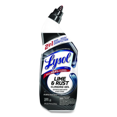 Cleaning & Janitorial Supplies | LYSOL Brand 19200-98013 24 oz. Disinfectant Toilet Bowl Cleaner with Lime/Rust Remover - Atlantic Fresh Scent image number 0