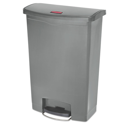 Trash & Waste Bins | Rubbermaid Commercial 1883606 Streamline 24-Gallon Front Step Style Resin Step-On Container - Gray image number 0
