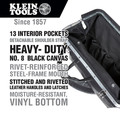 Cases and Bags | Klein Tools 510218SPBLK 18 in. Deluxe Canvas Tool Bag - Black image number 5
