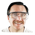Safety Glasses | Honeywell Uvex S2500 Astro OTG 3001 Wraparound Safety Glasses - Black Plastic Frame, Clear Lens image number 1